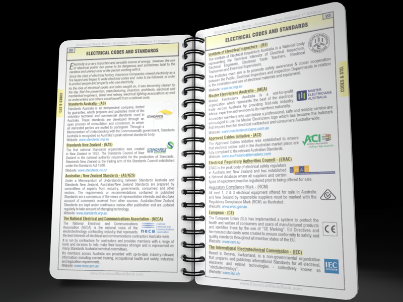 Electrical Black Book No.1 Portable Electrical Reference Book for